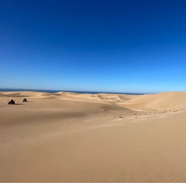Panoramic buggy ride through dunes