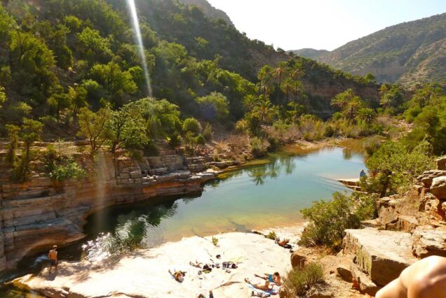 Natural pools and scenery in Paradise Valley, Agadir